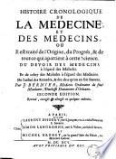 Histoire cronologique de la medecine, et des medecins