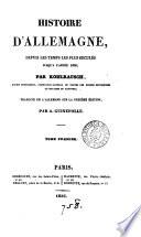 Histoire d'Allemagne, tr. par A. Guinefolle