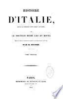 Histoire d'Italie, depuis les premiers temps jusqu'à nos jours