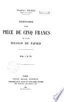 Histoire d'une pièce de cinq francs et d'une feuille de papier
