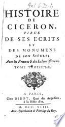 Histoire de Cicéron tirée de ses écrits et des monumens de son siècle. [Translated by A. F. Prévost d'Exiles.] MS. notes