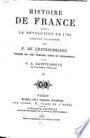 Histoire de France jusqu'à la révolution de 1789