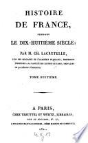Histoire de France pendant le 18. siecle. 3. ed., revue et corr