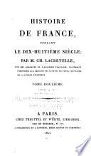 Histoire de France pendant le dix-huitième siècle