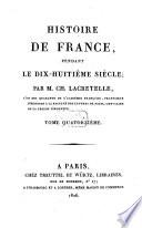 Histoire de France, pendant le dix-huitième siècle