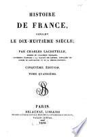 Histoire de France pendant le dix-huitième siècle