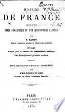 Histoire de France ... Septième édition revue et augmentée par François Filon
