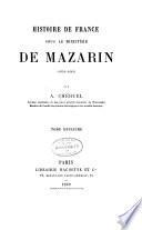 Histoire de France sous le ministère de Mazarin