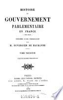 Histoire de gouvernement parlementaire en france 1814-1848