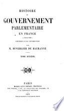 Histoire de gouvernement parlementaire en France