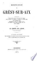 Histoire de Grésy-sur-Aix