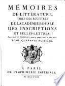 Histoire de l'academic depuis son etablissement jusqu'a present