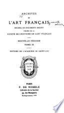 Histoire de l'Académie de Saint-Luc ...