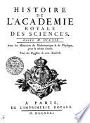 HISTOIRE DE L'ACADÉMIE ROYALE DES SCIENCES. Année M. DCCXII. Avec les Memoires de Mathematique & de Physique, pour la même Année. Tiréz des Registres de cette Academie