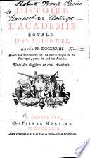 Histoire de l'Académie royale des sciences avec les mémoires de mathématique et physique