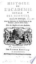 Histoire de l'Académie royale des sciences avec les mémoires de mathématique et physique