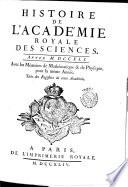 Histoire de l'Academie royale des sciences