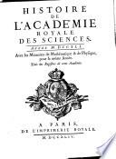 Histoire de l'Académie royale des sciences