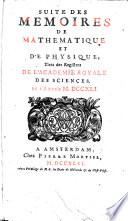 Histoire de l'Académie Royale des Sciences