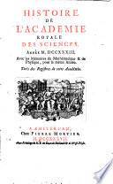 Histoire de l'Académie Royale des Sciences