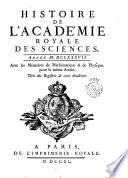 Histoire de l'Academie royale des sciences