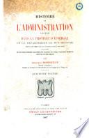 Histoire de l'administration civile dans la province d'Auvergne et le département du Puy-de-Dôme