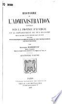 Histoire de l'administration civile dans la province d'Auvergne et le département du Puy-de-Dôme