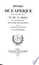 Histoire de l'Afrique sous la Dynastie des Aghlabites, et de la Sicile sous la domination Musulmane