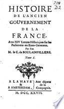 Histoire de l'ancien gouvernement de la France