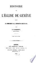 Histoire de l'église de Genève