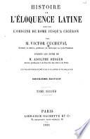 Histoire de l'éloquence latine