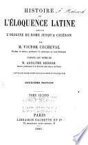 Histoire de l'eloquence latine
