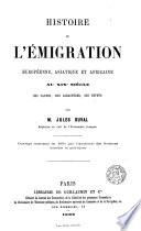 Histoire de l'émigration européenne, asiatique et africaine aux XIXe siècle