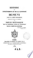 Histoire de l'enlèvement et de la captivité de Pie VI