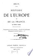 Histoire de l'Europe et de la France de 1270 à 1610
