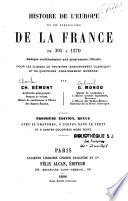 Histoire de l'Europe et en particulier de la France