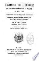 Histoire de l'Europe et particulièrement de la France de 395 à 1270