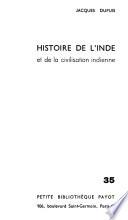 Histoire de l'Inde et de la civilisation indienne