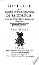 Histoire de l'Ordre royal et militaire de Saint-Louis