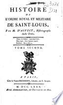 Histoire de l'ordre royal et militaire de Saint-Louis,