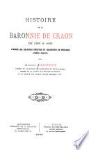 Histoire de la baronnie de Craon de 1382 à 1626