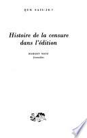 Histoire de la censure dans l'édition