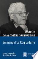 Histoire de la civilisation moderne