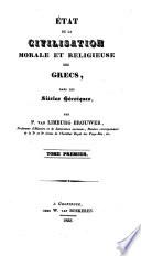 Histoire de la civilisation morale et religieuse des Grecs