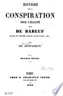 Histoire de la conspiration pour l'égalité dite de Babeuf