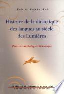 Histoire de la didactique des langues au siècle des Lumières