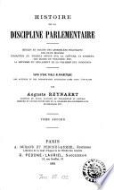 Histoire de la discipline parlementaire