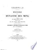 Histoire de la dynastie des Ming ... traduite du chinois par M. l'abbé Delamarre ... Pouvant servir de supplément à l'Histoire générale de la Chine du P. de Mailla. [The editor's preface signed: G. P.]
