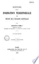 Histoire de la formation territoriale des états de l'Europe centrale