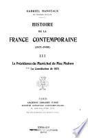 Histoire de la France contemporaine (1871-1900).